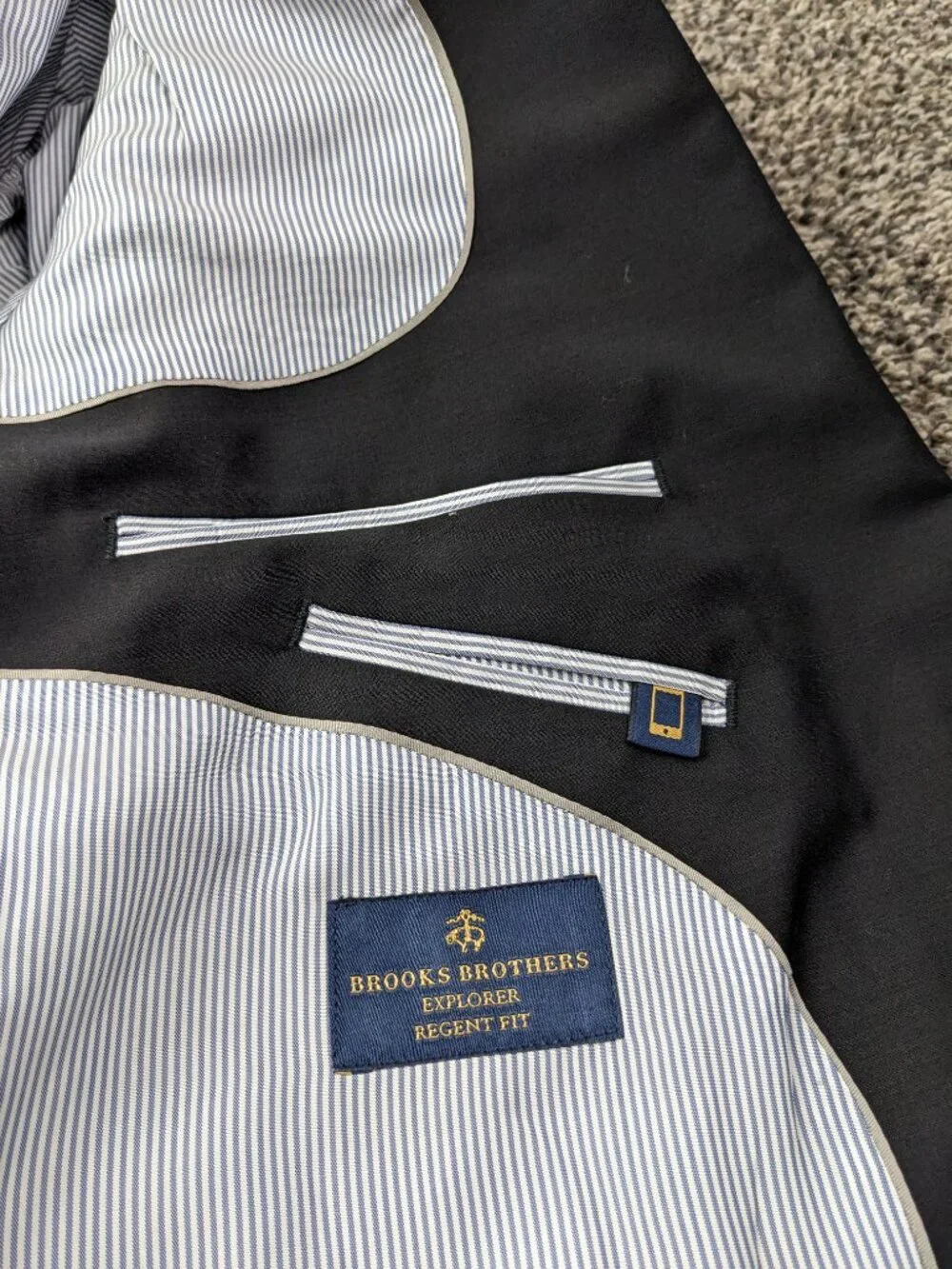 NWT Brooks Brothers Sport Coat Wool Explorer Black 44R Regent Fit $349